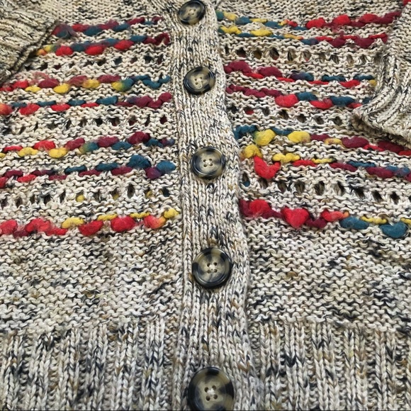 KENSIE PIECES Marled Cardigan w/Space Dyed Trim - S - Picture 6 of 8